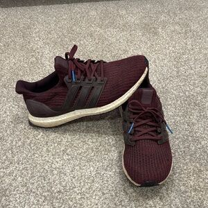 Adidas Ultra Boost Burgundy Athletic Shoes